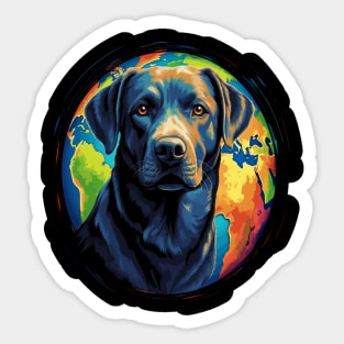 Labrador Retriever Earth Day Sticker